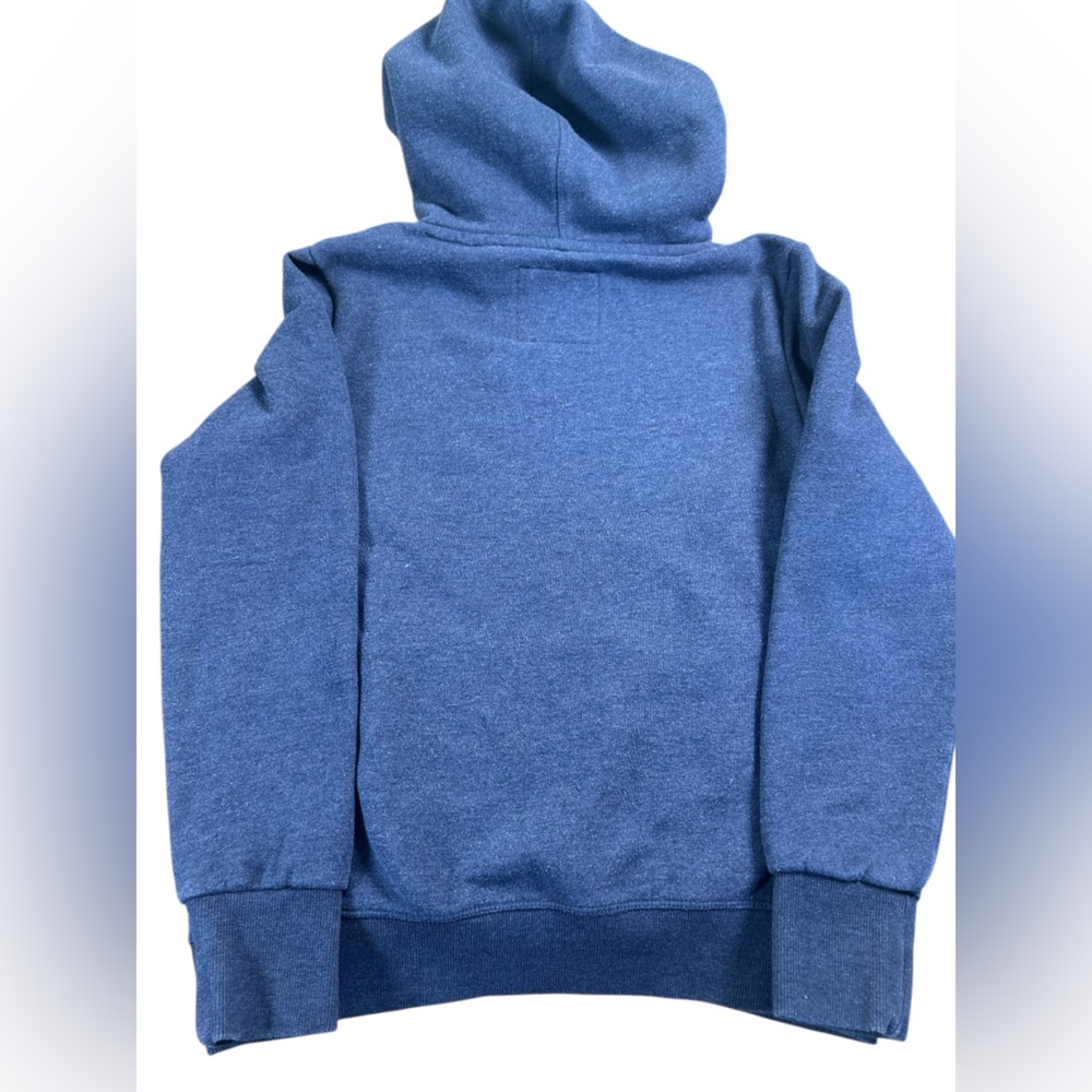SUPERDRY Orange Label Elite Hooded Pullover Sweatshirt Blue Wom US 8 UK 12 EU 40 - Picture 7 of 12